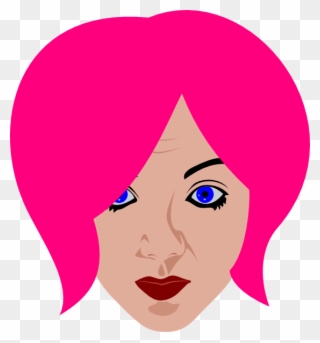 Wig Pink Clip Art - Png Download