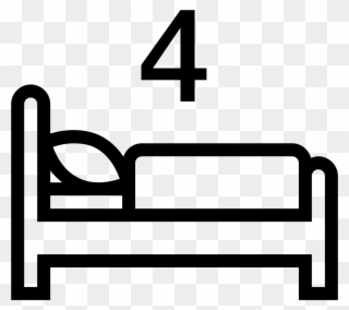 Four Beds Icon Free - Icona Posti Letto Clipart