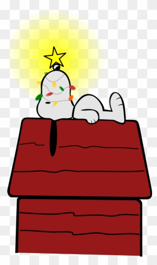 Snoopy On Doghouse Cookie Jar $59 - Clip Art Snoopy Christmas - Png Download