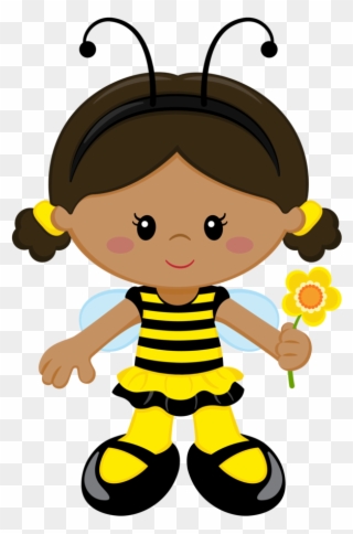 Paper Dolls, Bee Theme, Cute Clipart, Say Hello, Clip - Menina Abelhinha Png Transparent Png