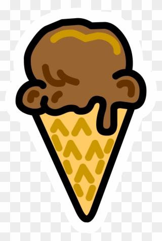Icecream Cone Pin - Club Penguin Ice Cream Pin Clipart