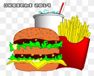 Burger Clipart Big Mac - Mcdonalds Big Mac Cartoon - Png Download