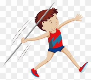 Javelin Throw Athlete Illustration At The Clipart