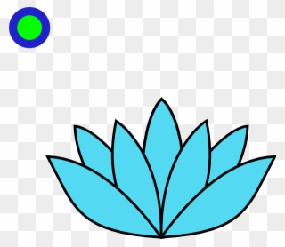 Blue Lotus Blk Outline Hi Clip Art At Clker - Png Download