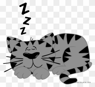 Royalty Free Library Cat Sleeping Clipart - Png Download