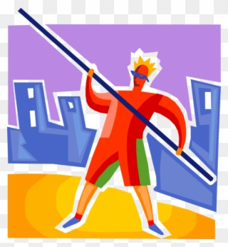 Vector Illustration Of Track And Field Athletic Sport Clipart