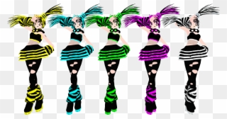 Mmd Tda Rave Miku Dl By Kittynekkyo Clipart
