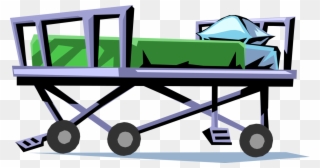 Stretcher Vector Image Illustration Of Bed Wheeled Clipart