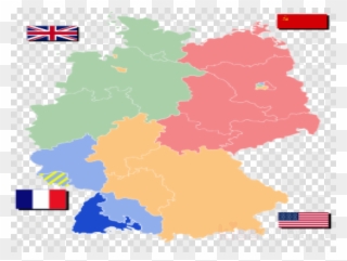 French Zone Germany Clipart Allied Occupied Germany - Png Download