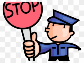 Traffic Clipart Crossing Guard - Png Download