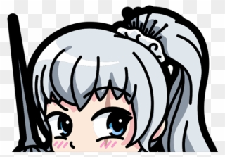 Rwby Weiss Window Peeker Decal Rooster Teeth Store Clipart