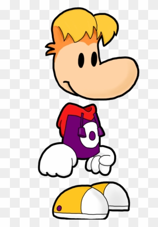 I Decided To Go Ahead And Color My Paper Rayman Drawing, Clipart