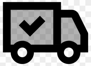 The "shipped" Icon Is A Plain, Black And White Box Clipart