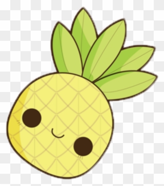 Kawaii Ananas Face Fruits Tropical Clipart