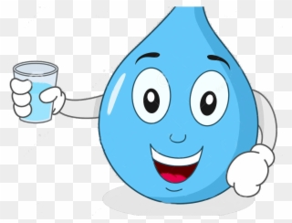 Water Bottle Clipart Cartoon Character Water - Png Download