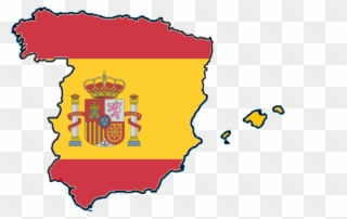 Flag Map Of Spain Clipart