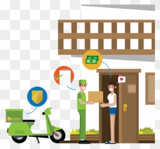 Last-mile Delivery Has Never Been This Easy Clipart
