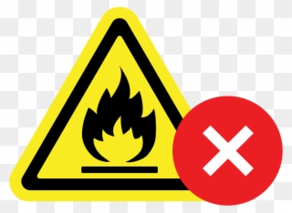 It Is Forbidden To Carry Flammable Materials On Board, Clipart