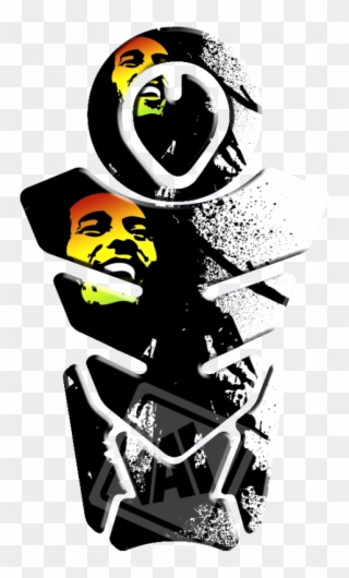 Adesivo Protetor De Tanque E Bocal Bob Marley Clipart