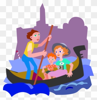 Venetian Gondolier With Vector Clipart