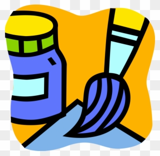 Vector Illustration Of Visual Arts Artist's Paint And Clipart