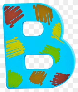Kids-wood Wood Letter B, Blue, Large Clipart