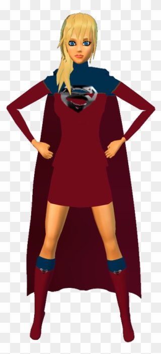 Supergirl Redblu Skirt Clipart