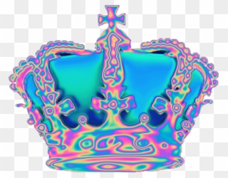 Holo Holographic Tumblr Vaporwave Aesthetic Crown Freet Clipart