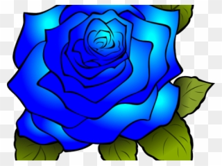 Blue Rose Cliparts - Gambar Bunga Mawar Kartun - Png Download