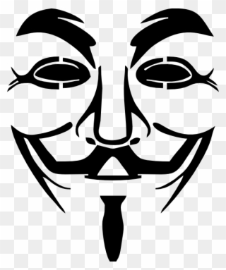 Anonymous Mask Logos And Symbols - Guy Fawkes Mask Clipart - Png Download