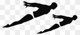 Swimming Silhouette Png Download - Silhouette Png Swimmer Clipart