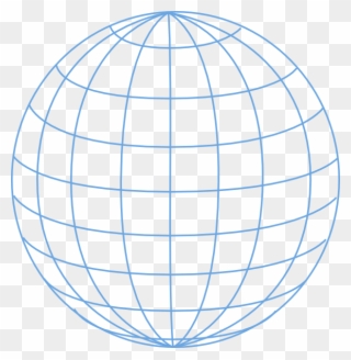Big Blue Wire Globe Clip Art At Clker - Latitude And Longitude Png Transparent Png
