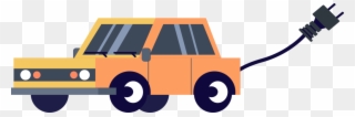 Electric Car Electric Vehicle Electricity - Car Clipart
