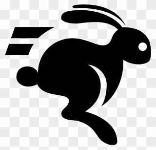 Fast Rabbit Png - Running Rabbit Icon Clipart