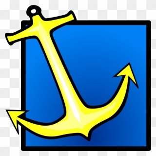 Clipart Info - Anchor Blue And Yellow - Png Download