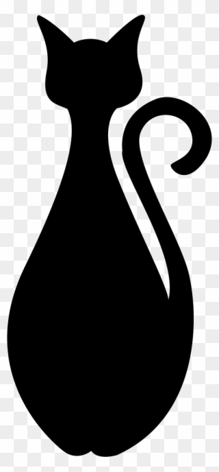 Download Frontal Black Cat Silhouette Svg Png Icon Free Download Black Cat Silhouette Png Clipart 243217 Pinclipart