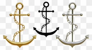 Jpg Royalty Free Download Anchor Clip Silver - Png Download