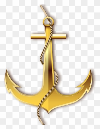 Picture Black And White Library Art Anchors Transprent - Golden Anchor Hd Png Clipart