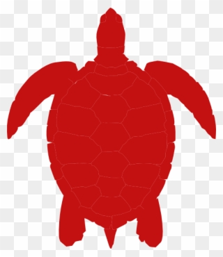 Red Sea Clip Art - Transparent Sea Turtle Silhouette - Png Download