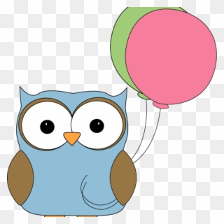 Cute Clipart Owl Clip Art Owl Images Dinosaur Clipart - Owl With Balloon Clipart - Png Download