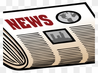 Newspaper Clipart Newsletter - Cartoon Picture Of Newspaper - Png Download