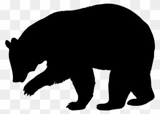 Bear Clip Silhouette - Black Bear Clipart - Png Download