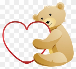 Teddy Bear And Heart Teddy Bear Images, Teddy Bear - Bears Hugging Hearts Png Clipart