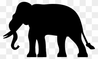 Big Image - African Elephant Silhouette Png Clipart