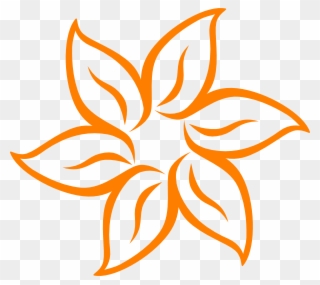 Orange Flower Clip Art - Orange Blossom Clip Art - Png Download