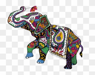 Colorful Elephant Png Clipart Indian Elephant Elephants - Thailand Elephant Clip Art Transparent Png