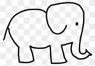 Elephant Simple At Getdrawings - รูป ช้าง ลาย เส้น Clipart