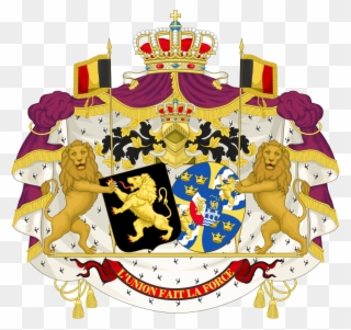 Alliance Coat Of Arms Of King Leopold Iii And Queen - Baudouin Coat Of Arms Clipart