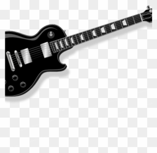 Free Guitar Clipart Black Guitar Clip Art Free Vector - Black Les Paul Guitar - Png Download