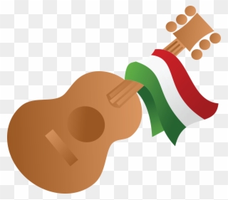 Free Clipart Of A Mexican Flag Draped On A Guitar - Cinco De Mayo Clipart - Png Download
